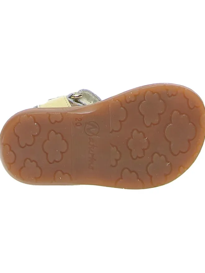 Leder-Sandalen "Quarzo" in Gelb>Naturino