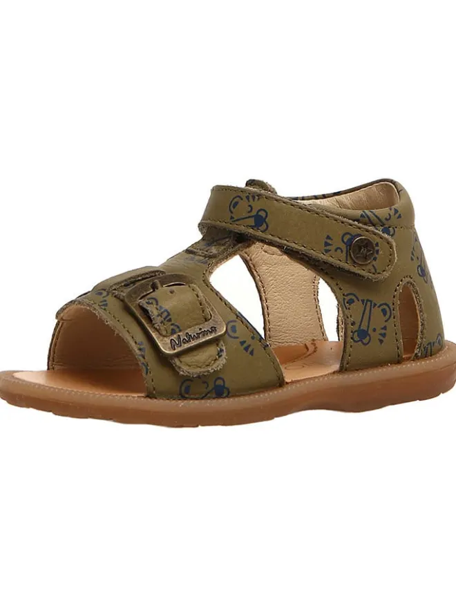 Naturino Sandalen^Leder-Sandalen "Quarzo" in Khaki