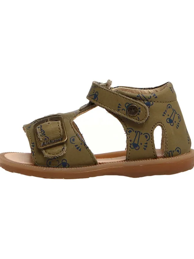 Naturino Sandalen^Leder-Sandalen "Quarzo" in Khaki