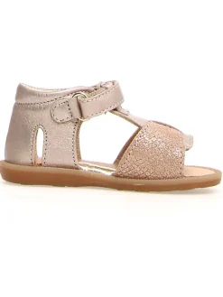 Leder-Sandalen "Quarzo" in Rosa>Naturino Hot