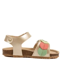 Leder-Sandalen "Rosso" in Gold>billowy Clearance