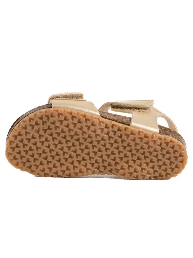 Leder-Sandalen "Rosso" in Gold>billowy Clearance