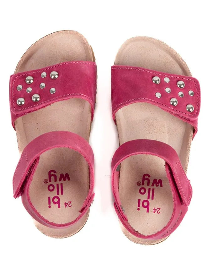 billowy Clogs & Pantoletten·Pantoletten^Leder-Sandalen "Rosso" in Pink
