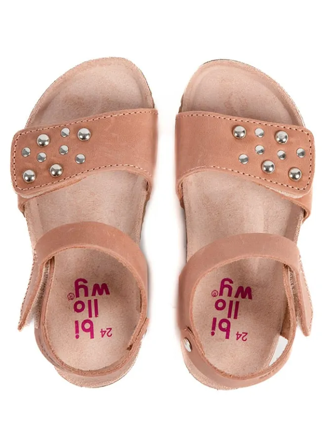 Leder-Sandalen "Rosso" in Rosa>billowy Best