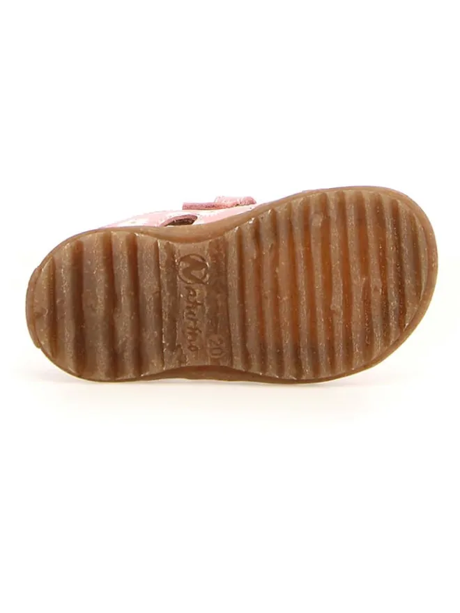 Naturino Sandalen·Sandalen^Leder-Sandalen "Sky" in Rosa/ Weiß