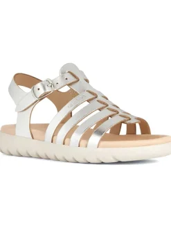 Leder-Sandalen "Soleima" in Silber>Geox Best