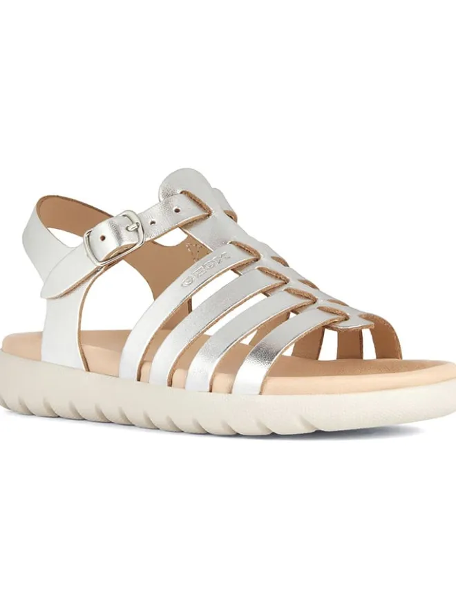 Leder-Sandalen "Soleima" in Silber>Geox Best