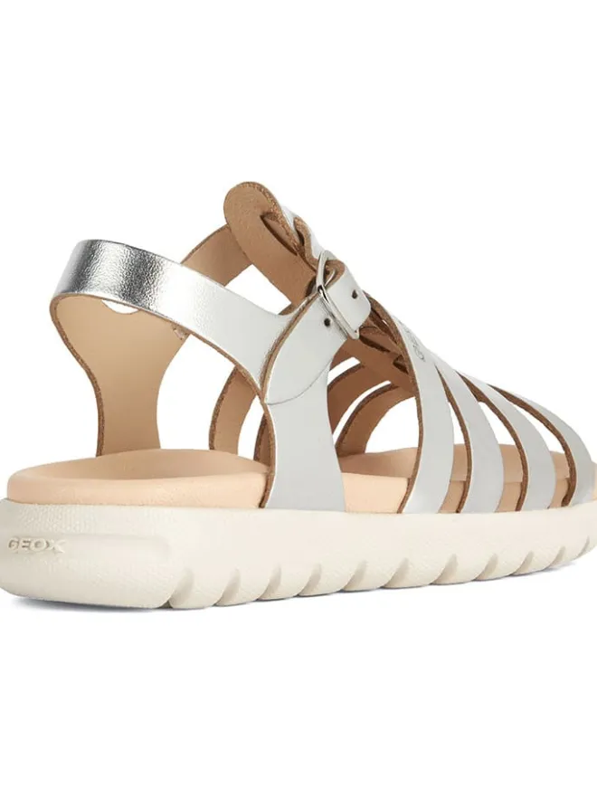 Leder-Sandalen "Soleima" in Silber>Geox Best