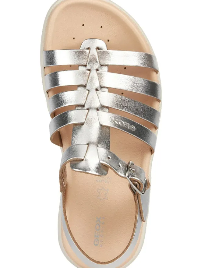 Leder-Sandalen "Soleima" in Silber>Geox Best