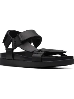 Leder-Sandalen "Sunder Range" in Schwarz>Clarks Clearance