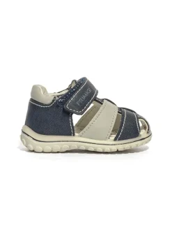 Leder-Sandalen "Sweet" in Dunkelblau/ Beige>Primigi Discount