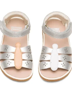 Leder-Sandalen "TWS" in Silber>Camper Clearance