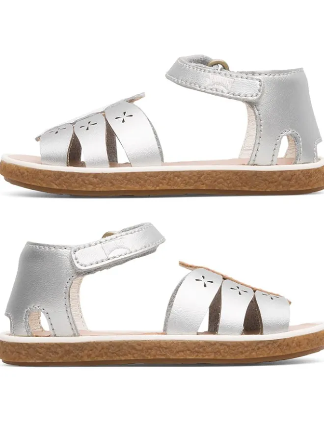 Leder-Sandalen "TWS" in Silber>Camper Clearance