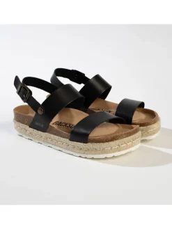 Leder-Sandaletten "Diadema" in Schwarz>BACKSUN Hot