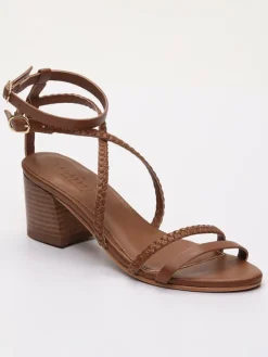 Leder-Sandaletten "Gentry" in Hellbraun>Les BAGATELLES New
