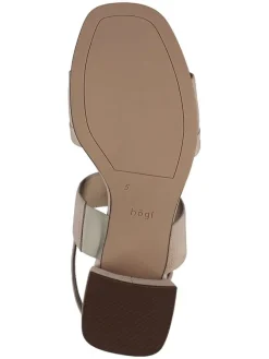 Leder-Sandaletten in Beige><noscript><img width=
