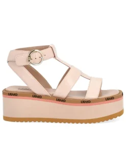 Leder-Sandaletten in Beige>Liu Jo