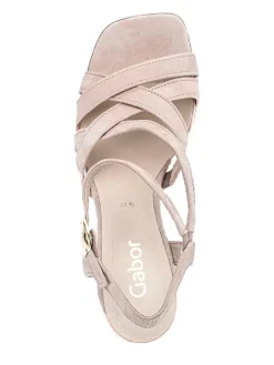 Gabor Sandalen^Leder-Sandaletten in Beige