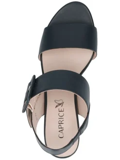 Leder-Sandaletten in Dunkelblau><noscript><img width=