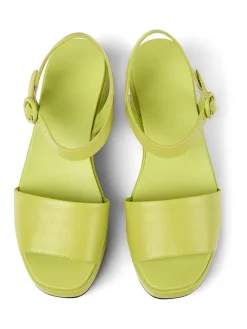 Leder-Sandaletten in Grün><noscript><img width=