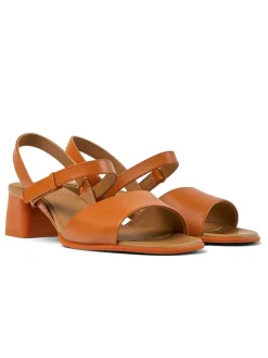 Camper Sandalen^Leder-Sandaletten in Hellbraun