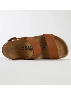 Leder-Sandaletten in Hellbraun><noscript><img width=