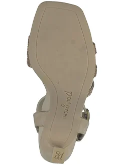 Leder-Sandaletten in Hellbraun><noscript><img width=