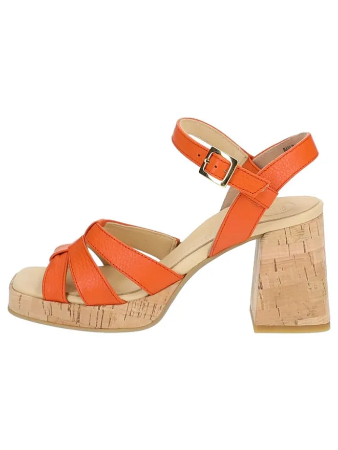 Paul Green Sandalen^Leder-Sandaletten in Orange