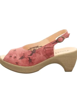 Leder-Sandaletten in Pink>Think! Clearance
