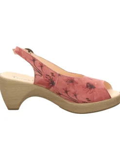 Leder-Sandaletten in Pink>Think! Clearance