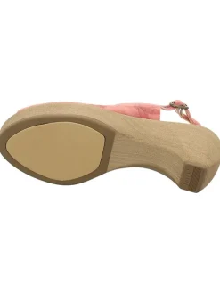 Leder-Sandaletten in Pink><noscript><img width=