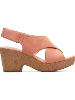 Clarks Sandalen^Leder-Sandaletten in Rosa