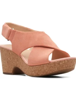 Clarks Sandalen^Leder-Sandaletten in Rosa