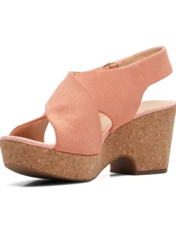 Clarks Sandalen^Leder-Sandaletten in Rosa