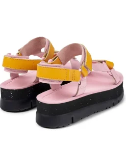 Camper Sandalen^Leder-Sandaletten in Rosa/ Orange