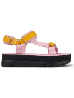 Camper Sandalen^Leder-Sandaletten in Rosa/ Orange