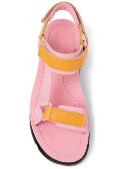 Camper Sandalen^Leder-Sandaletten in Rosa/ Orange