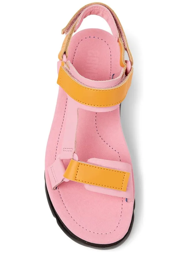 Camper Sandalen^Leder-Sandaletten in Rosa/ Orange
