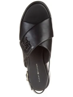 Leder-Sandaletten in Schwarz><noscript><img width=
