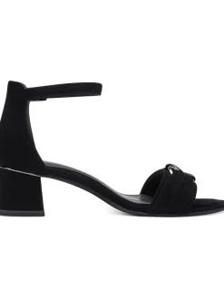 Leder-Sandaletten in Schwarz><noscript><img width=