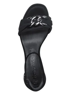 Leder-Sandaletten in Schwarz><noscript><img width=