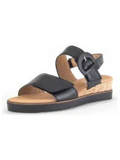 Leder-Sandaletten in Schwarz>Gabor Best