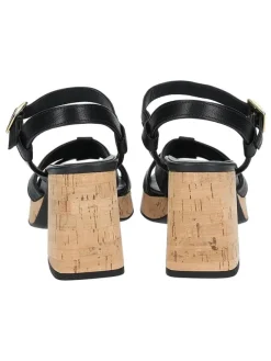 Leder-Sandaletten in Schwarz><noscript><img width=