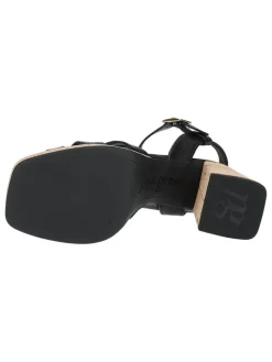 Leder-Sandaletten in Schwarz><noscript><img width=