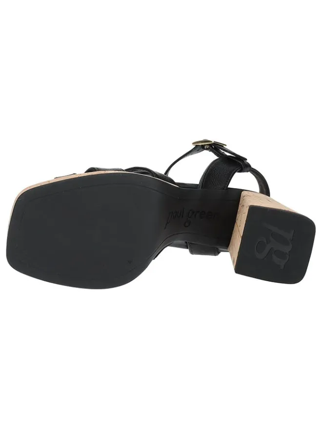 Leder-Sandaletten in Schwarz>Paul Green New