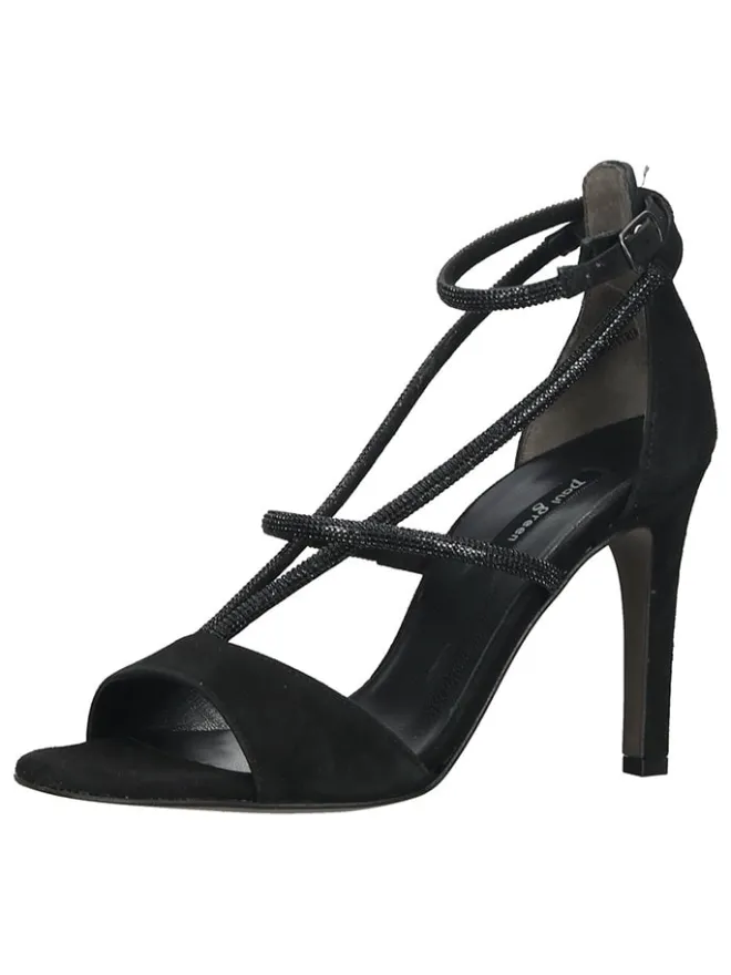 Leder-Sandaletten in Schwarz>Paul Green Outlet