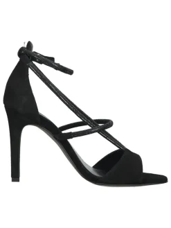 Leder-Sandaletten in Schwarz><noscript><img width=