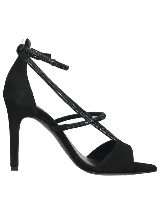 Leder-Sandaletten in Schwarz>Paul Green Outlet