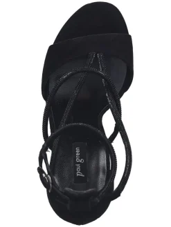 Leder-Sandaletten in Schwarz><noscript><img width=