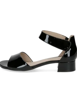 Leder-Sandaletten in Schwarz>Caprice Hot